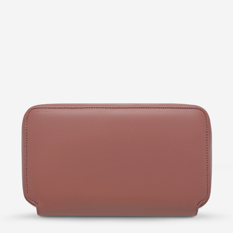 Status Anxiety Home Soon Leather Tech Case Dusty Rose