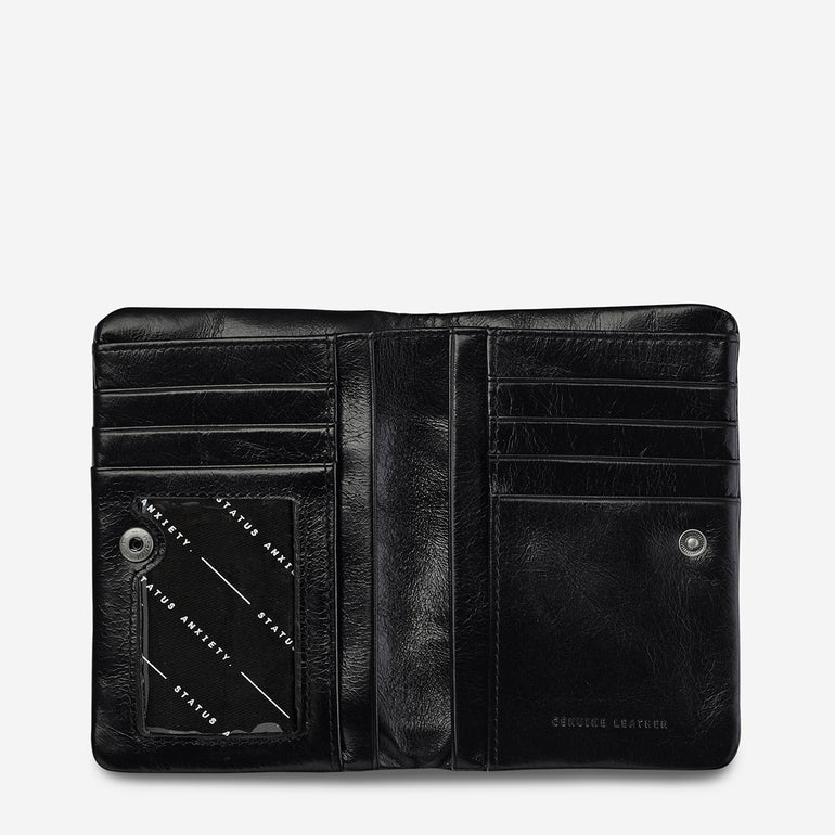 Status Anxiety Is Now Better Women's Leather Wallet Black