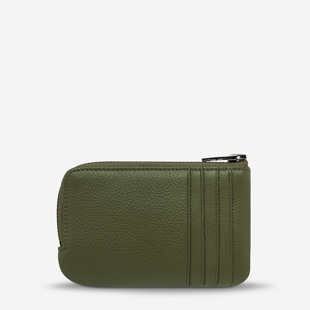 Status Anxiety Left Behind Women's Leather Pouch Khaki