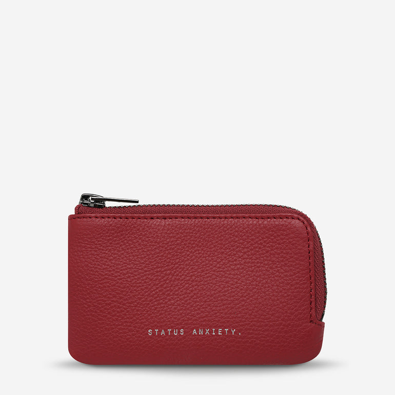 Status Anxiety Left Behind Women's Leather Pouch Rouge