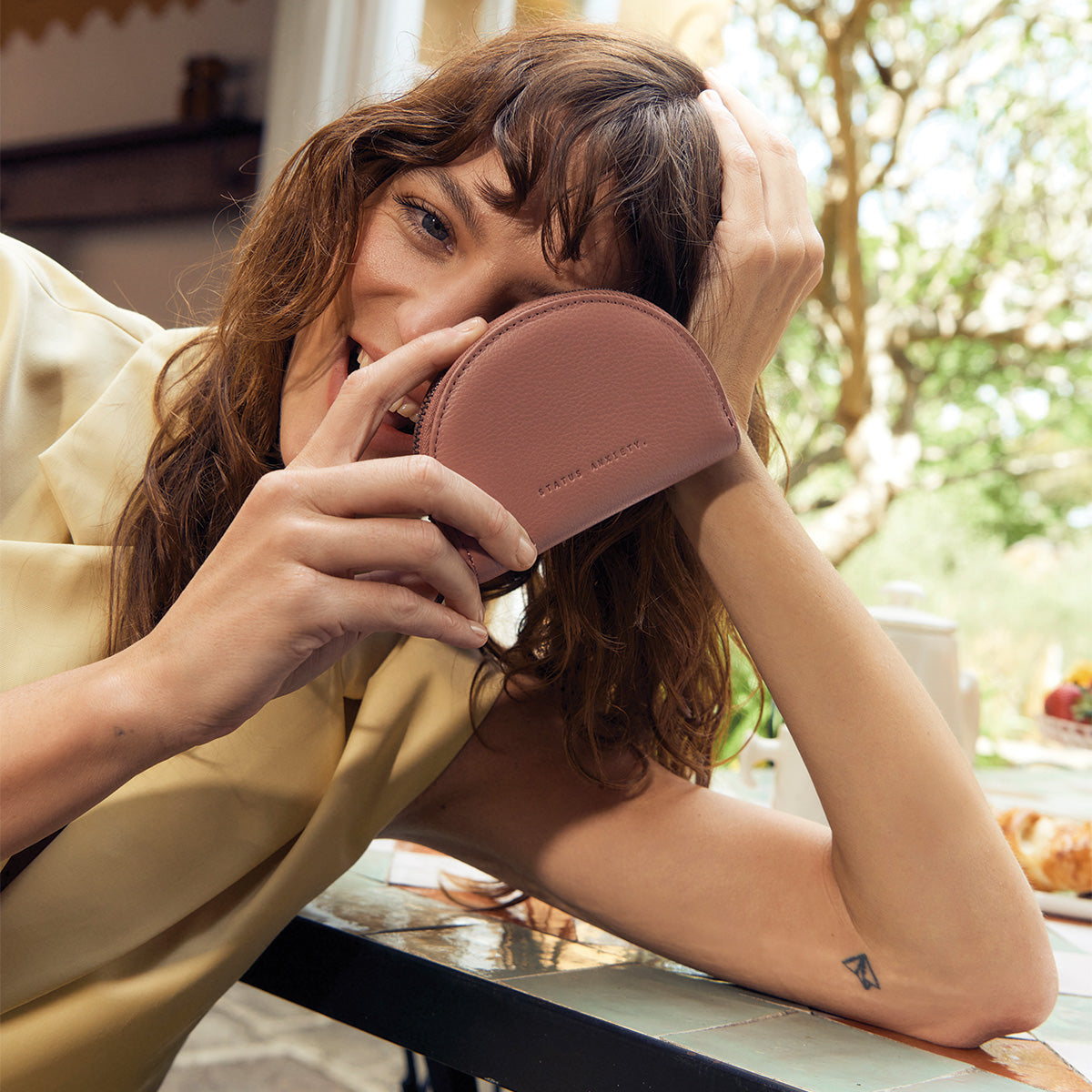 Status Anxiety Lucid Women's Leather Wallet Dusty Rose