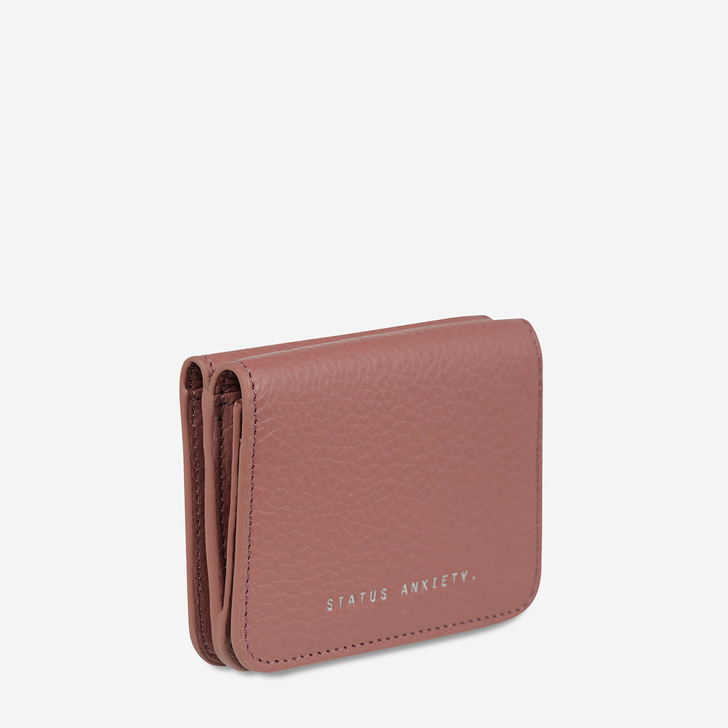 Miles Away Dusty Rose Leather Wallet Status Anxiety®
