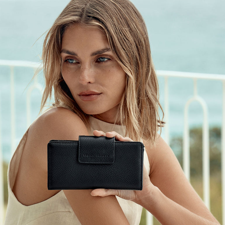 Status Anxiety Ruins Women's Leather Wallet Black