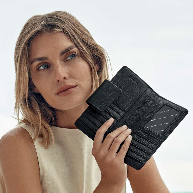Status Anxiety Ruins Women's Leather Wallet Black