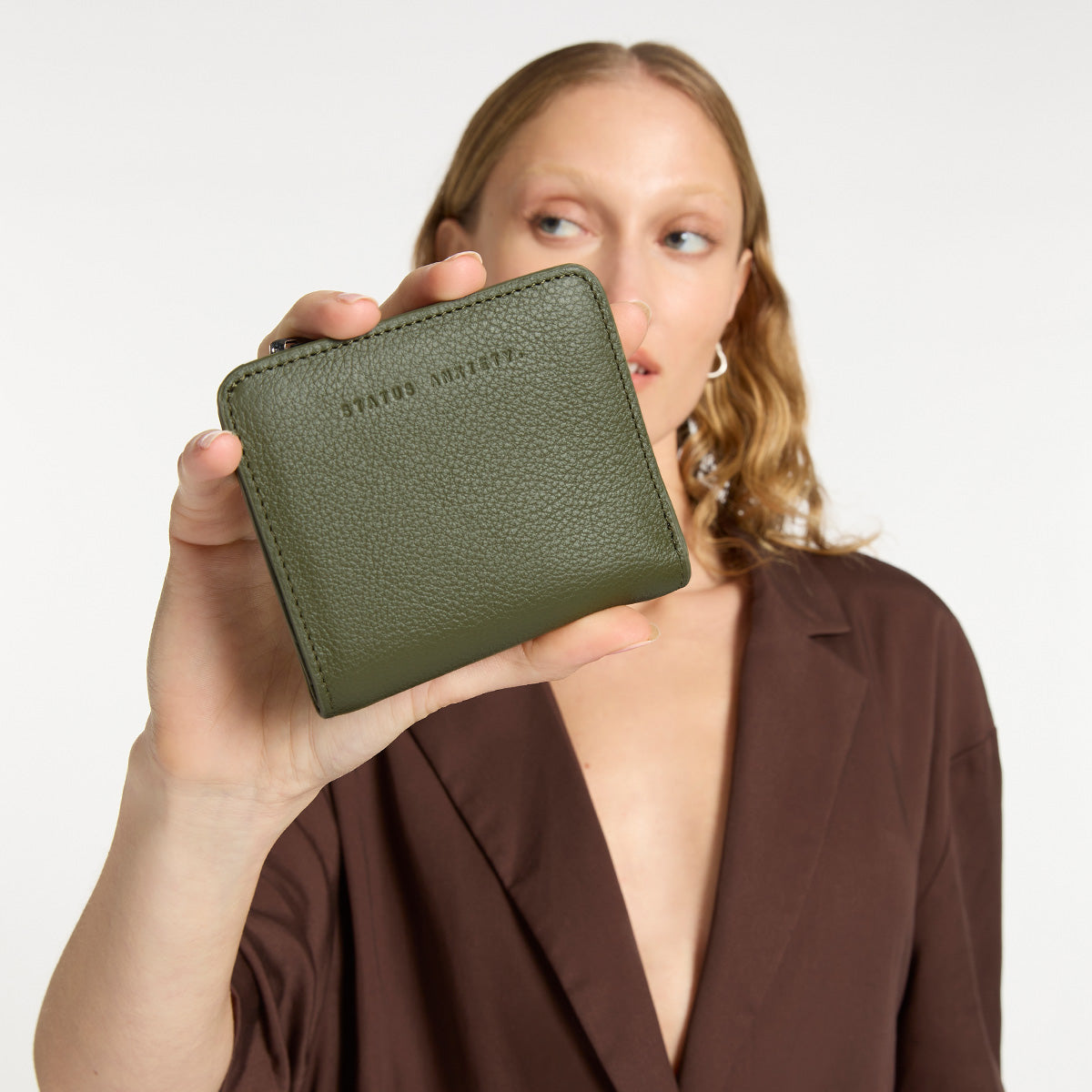 Status Anxiety Sense Of Wonder Women's Leather Wallet Khaki