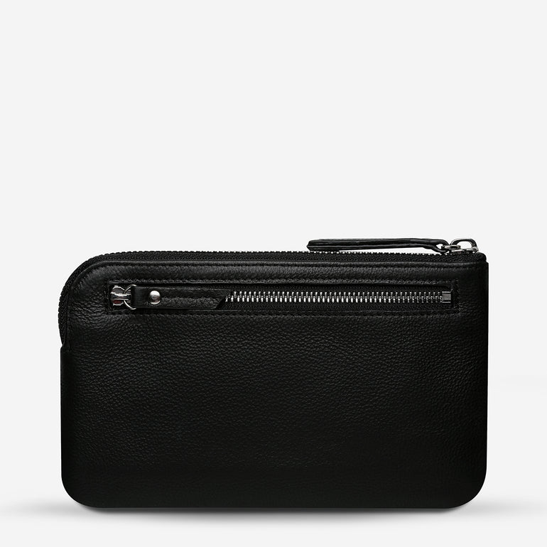Status Anxiety Smoke and Mirrors Women's Leather Pouch Wallet Black