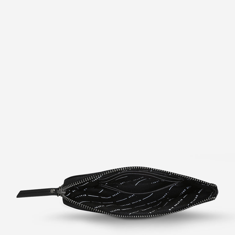 Status Anxiety Smoke and Mirrors Women's Leather Pouch Wallet Black
