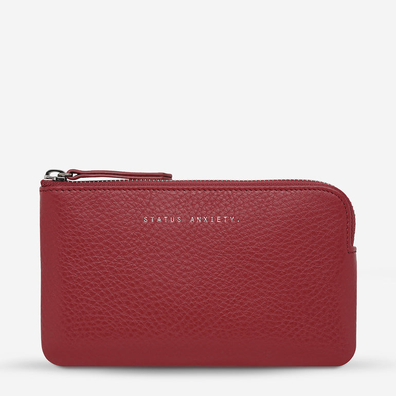 Status Anxiety Smoke and Mirrors Women's Leather Pouch Wallet Rouge