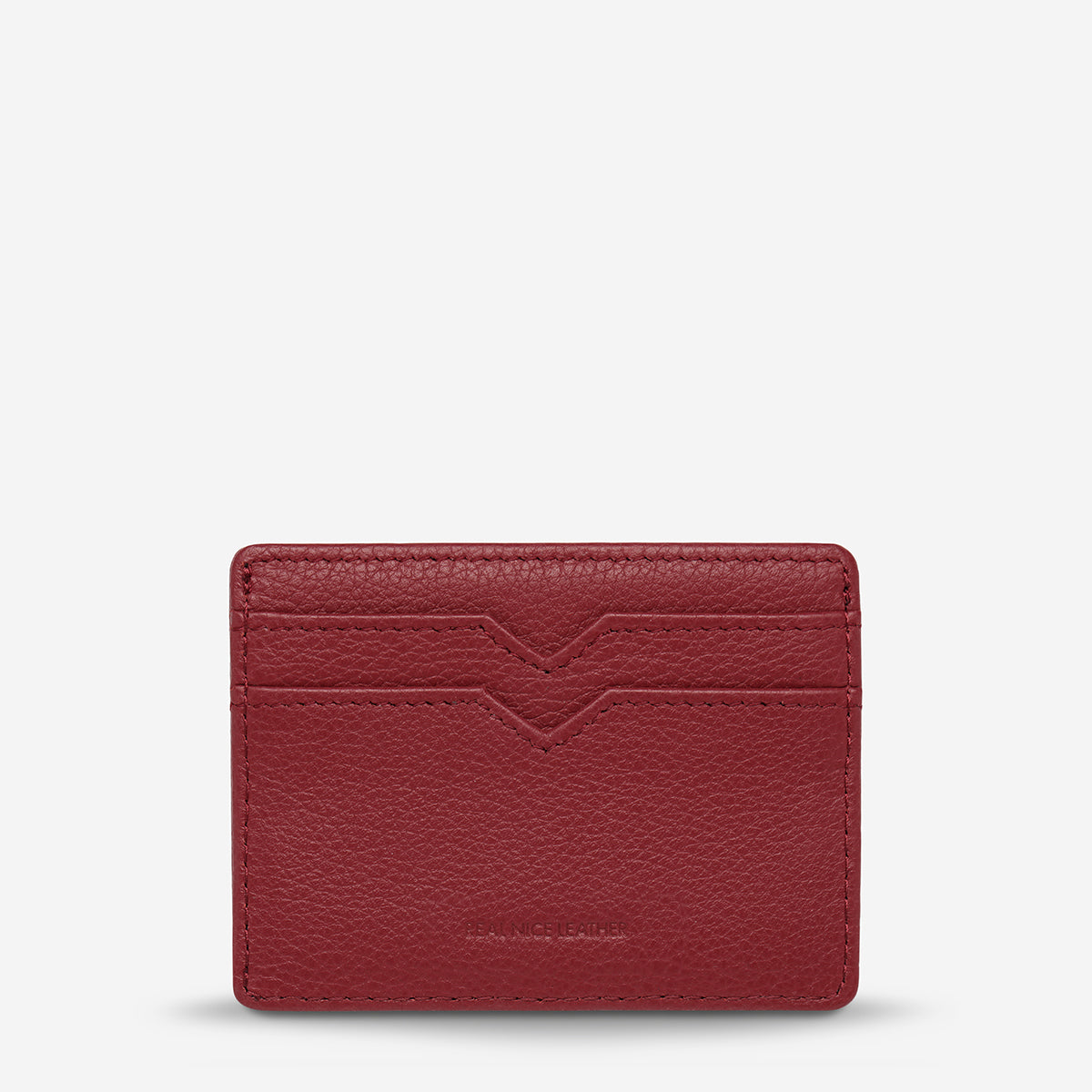 Status Anxiety Together For Now Women's Leather Card Wallet Rouge