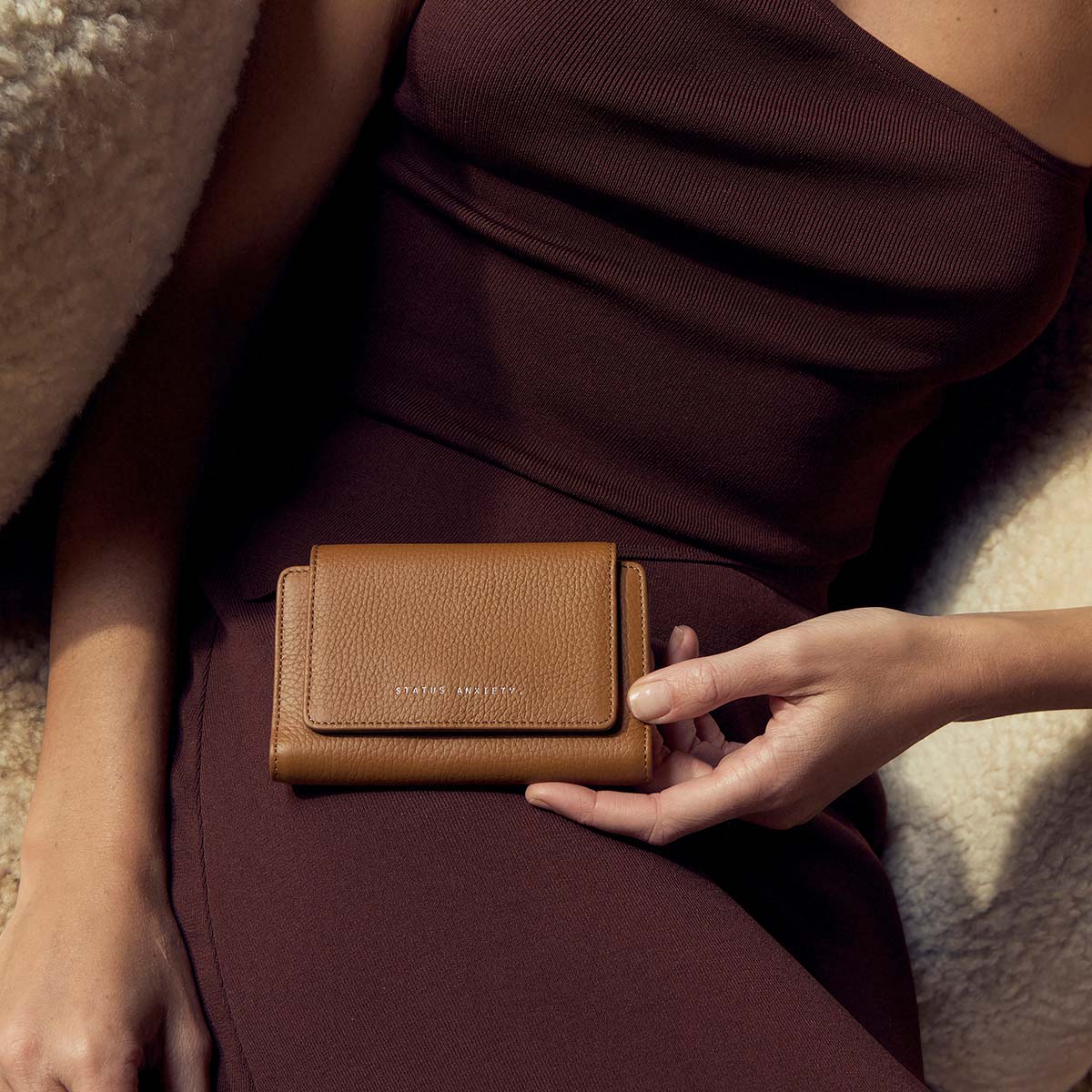 Status Anxiety Visions Women's Leather Wallet Camel