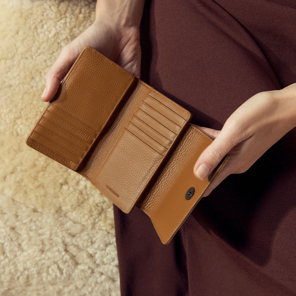 Status Anxiety Visions Women's Leather Wallet Camel