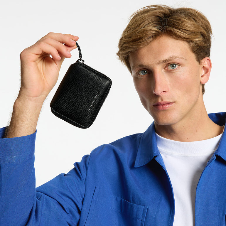 Status Anxiety Wayward Black Leather Wallet For Men