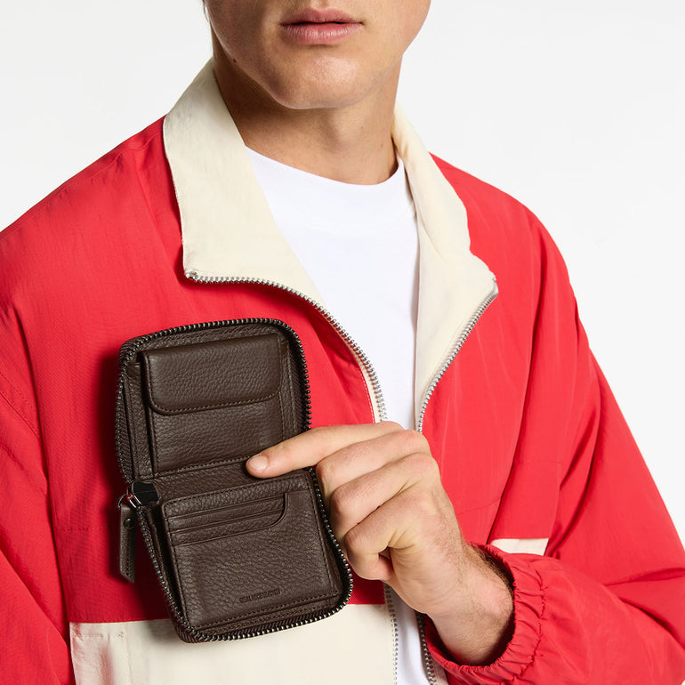 Status Anxiety Wayward Men's Leather Wallet Cocoa