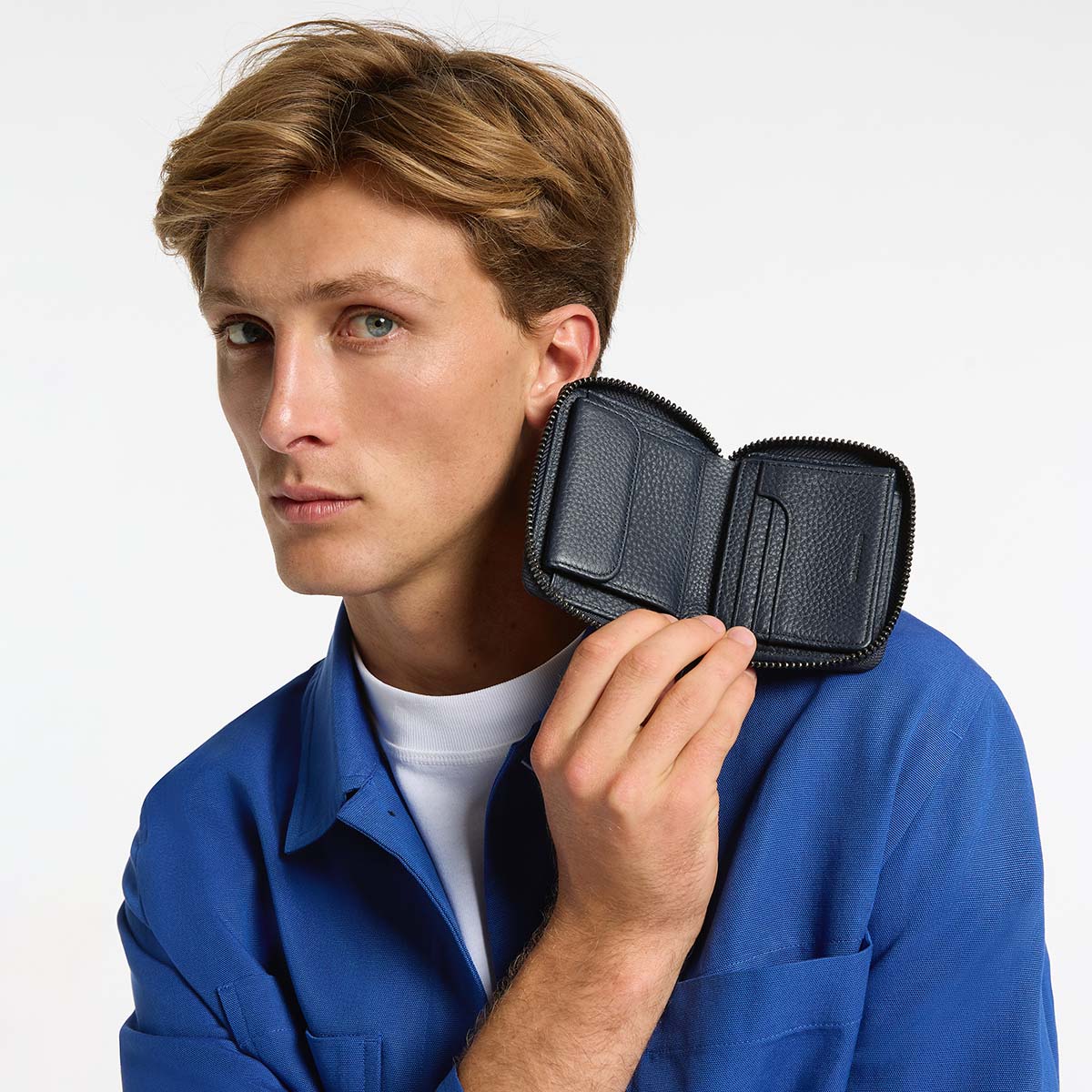 Status Anxiety Wayward Women's Leather Wallet Midnight Blue