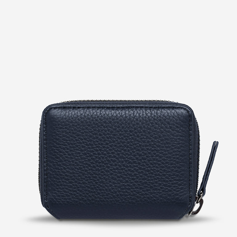 Status Anxiety Wayward Women's Leather Wallet Midnight Blue