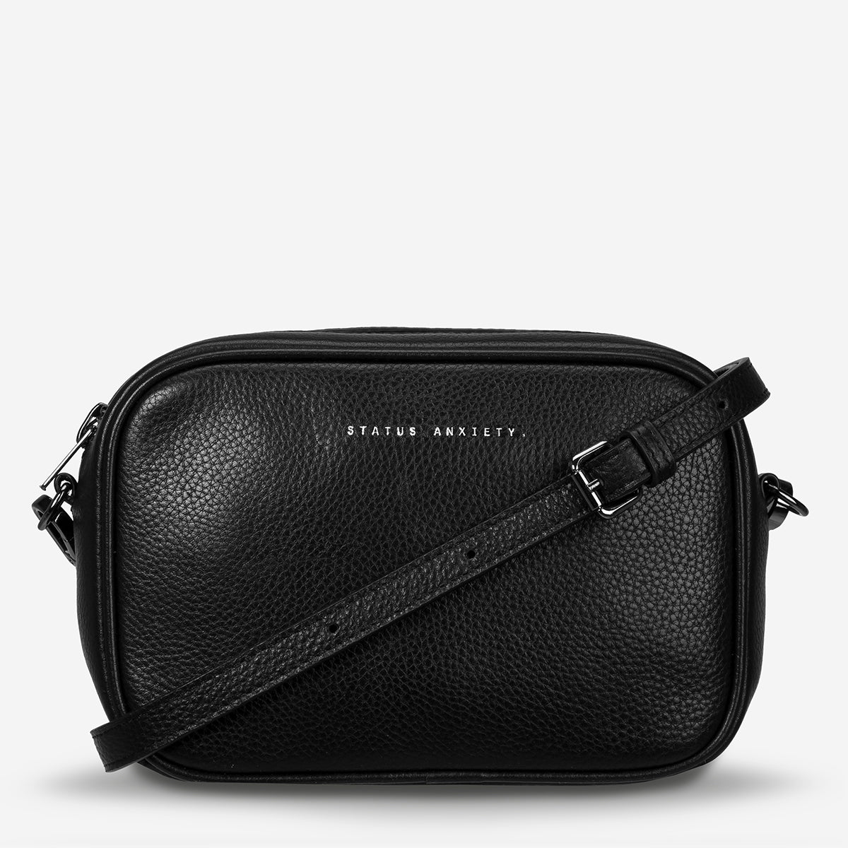 Plunder Women s Black Leather Crossbody Bag Status Anxiety