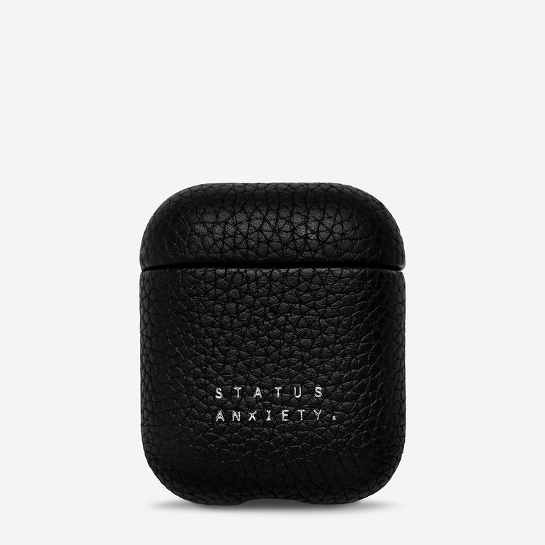 Status Anxiety Miracle Worker Leather Airpods Case Black