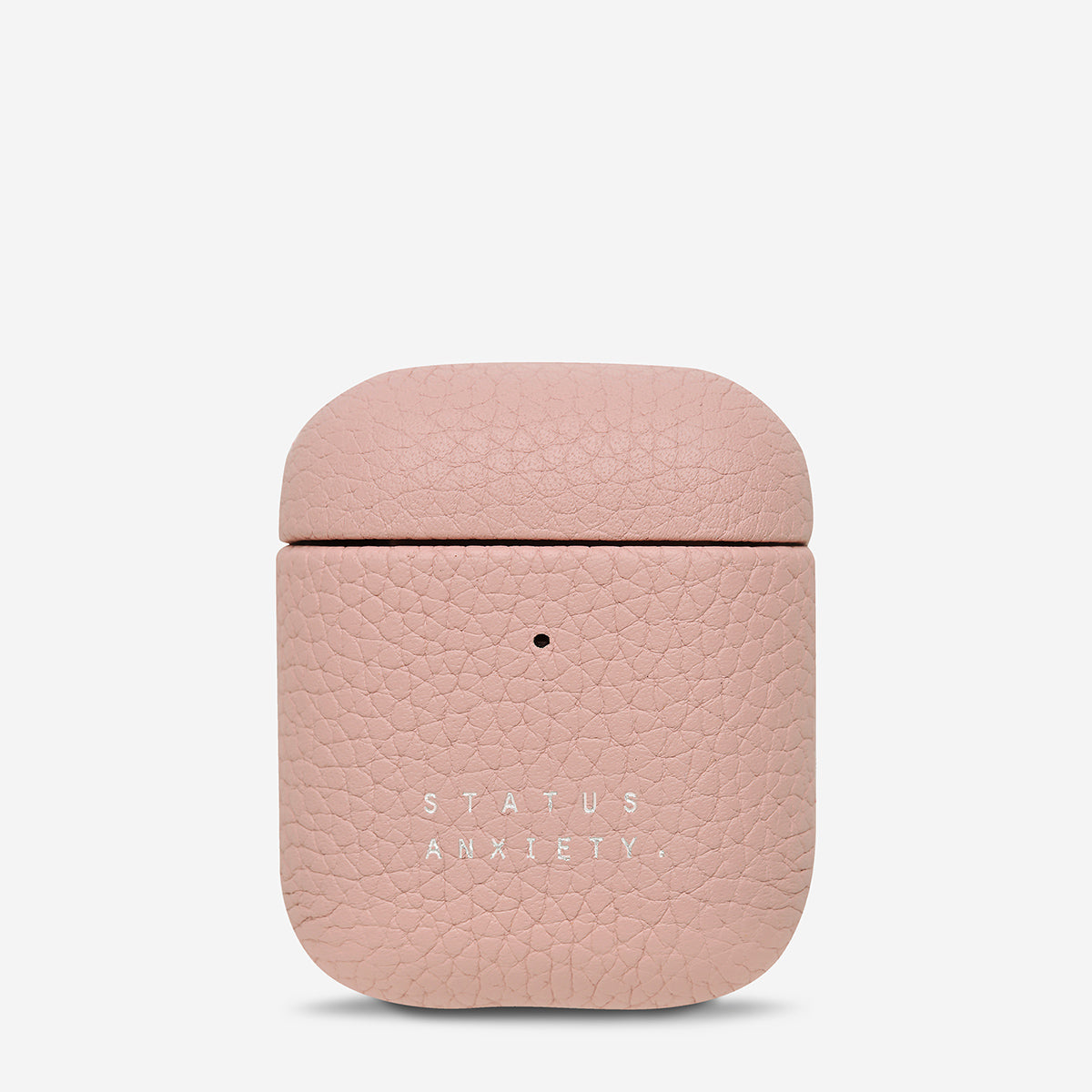 Status Anxiety Miracle Worker Leather Airpods Case Dusty Pink