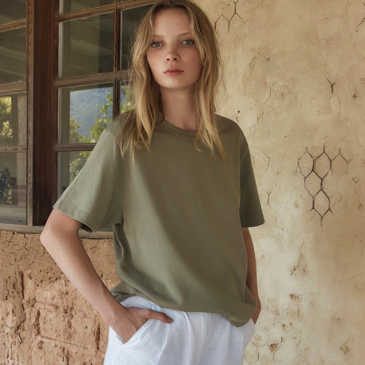 Status Anxiety Feels Right Women's T Shirt Washed Sage