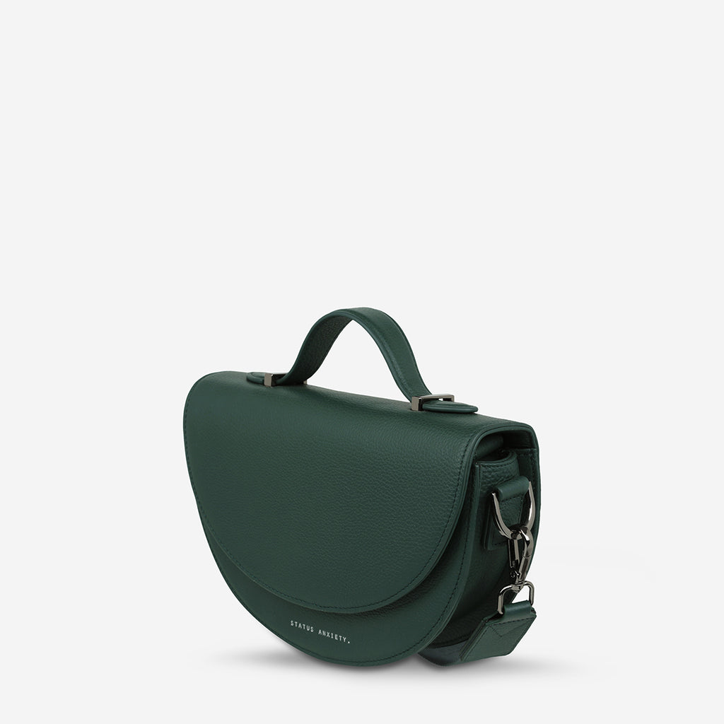 All Nighter With Webbed Strap Green Crossbody Bag | Status Anxiety®
