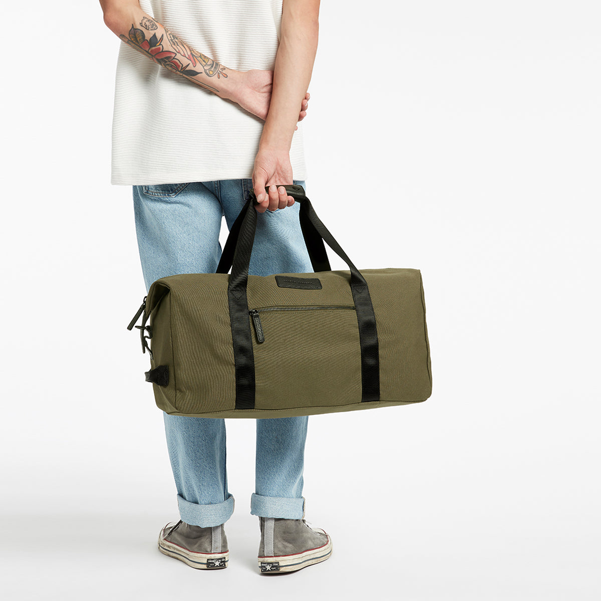 Status Anxiety Everything I Wanted Duffle Bag Khaki Canvas