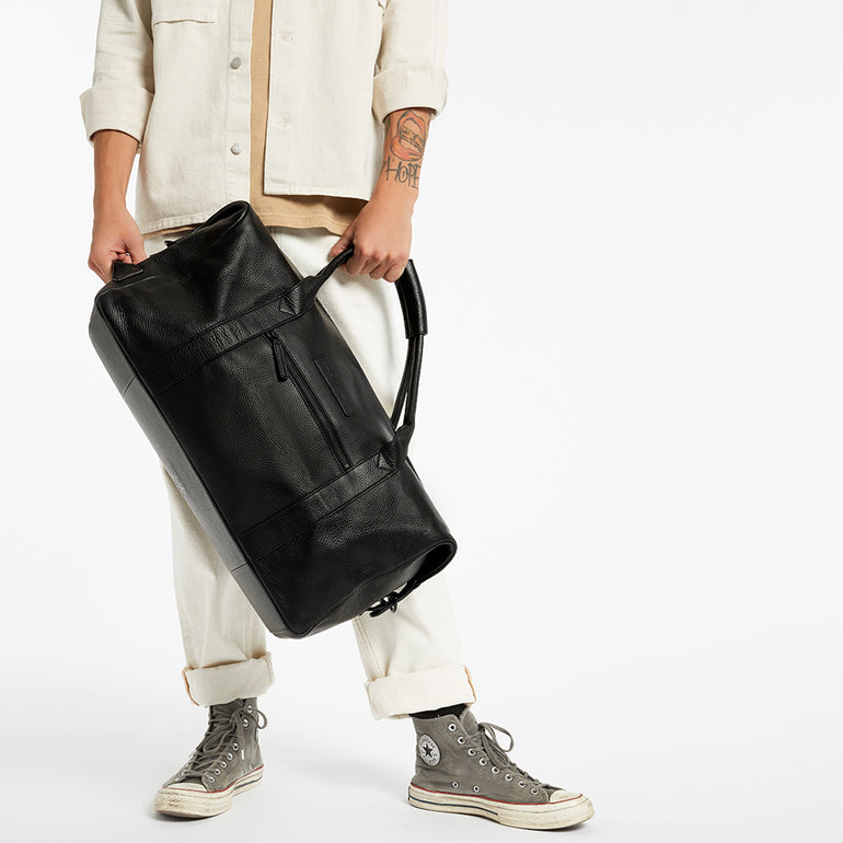 Status Anxiety Everything I Wanted Leather Duffle Bag Black