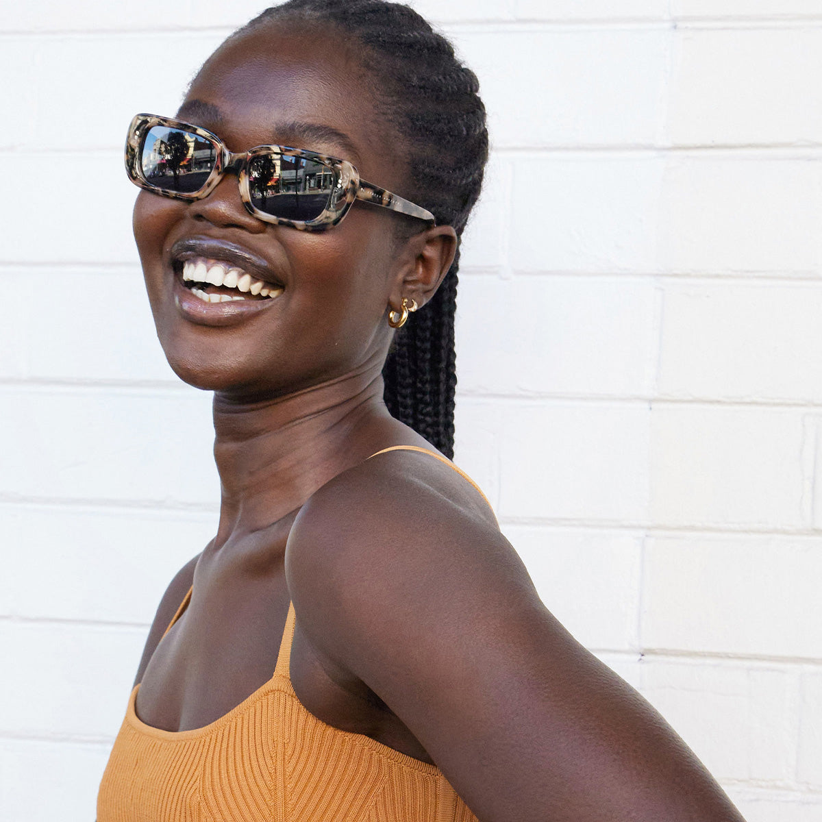 Tan sunglasses top
