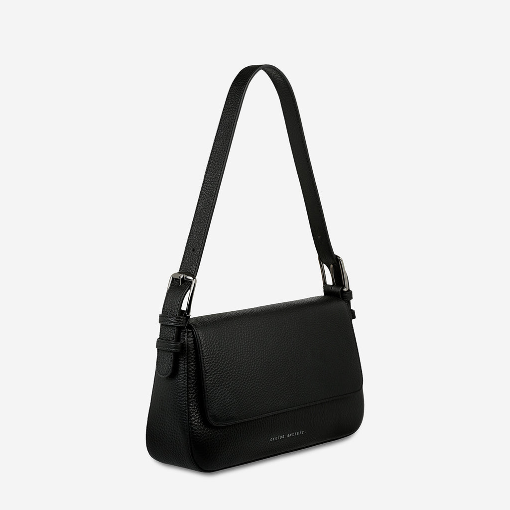 Figure You Out Women's Black Leather Bag Status Anxiety®