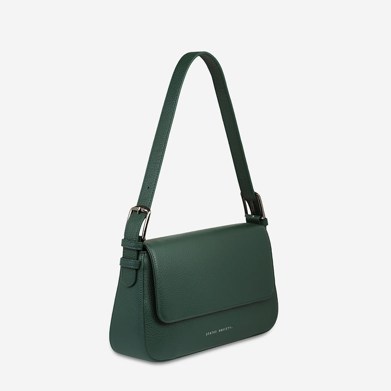 Status Anxiety Figure You Out Women's Leather Shoulder Bag Green