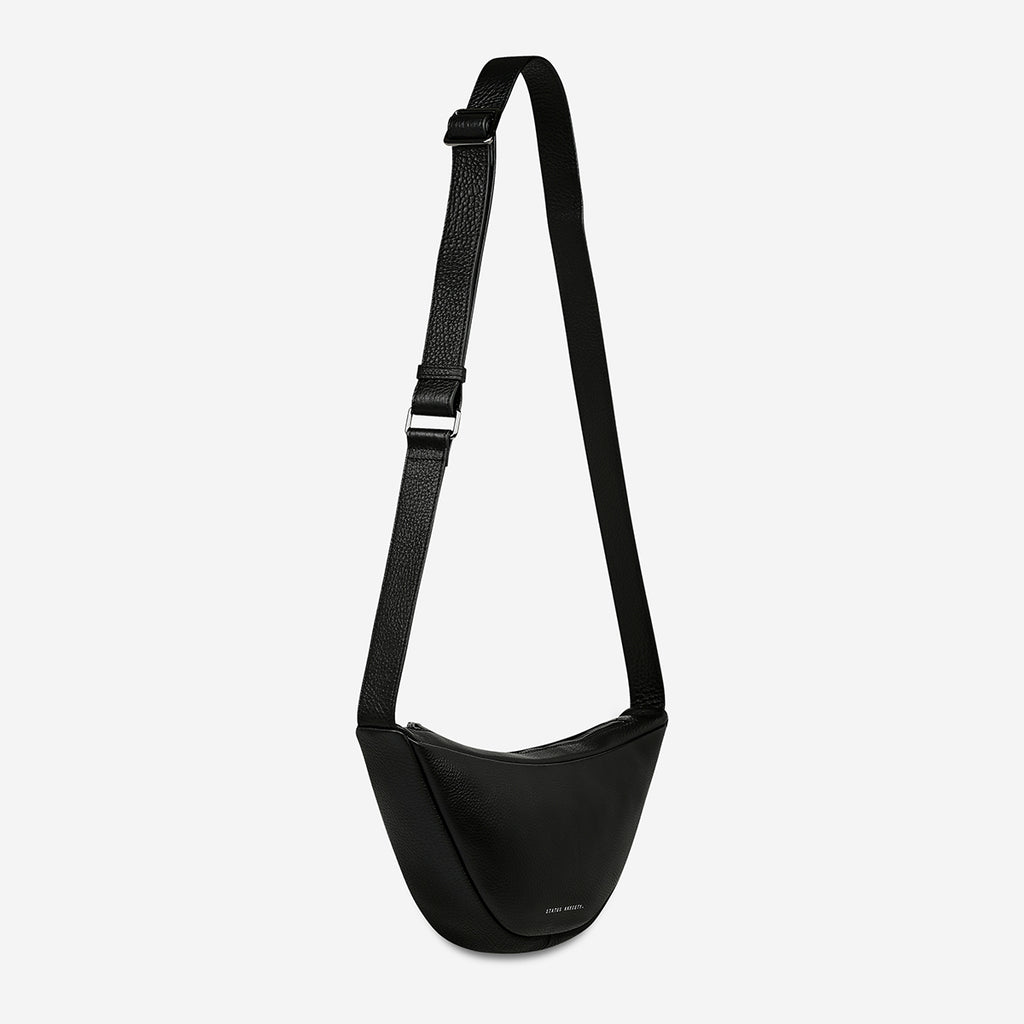 Glued To You Women's Black Leather Crossbody Bag Status Anxiety®