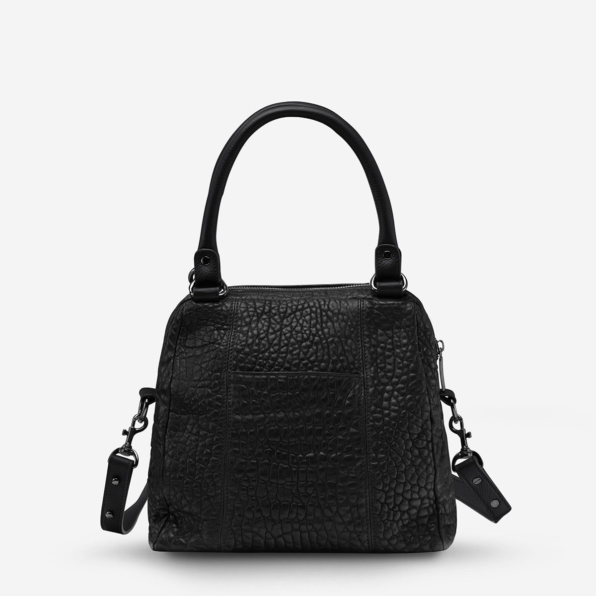 Status Anxiety Last Mountains Women's Leather Handbag Black Bubble