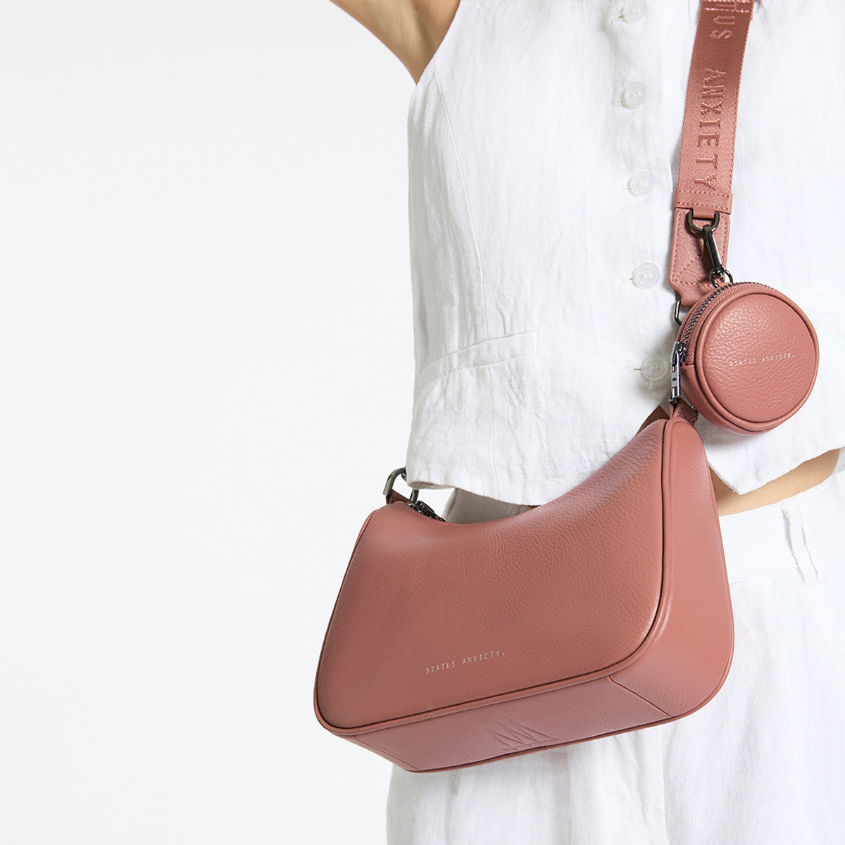 Status Anxiety Look Both Ways Handbag Dusty Rose