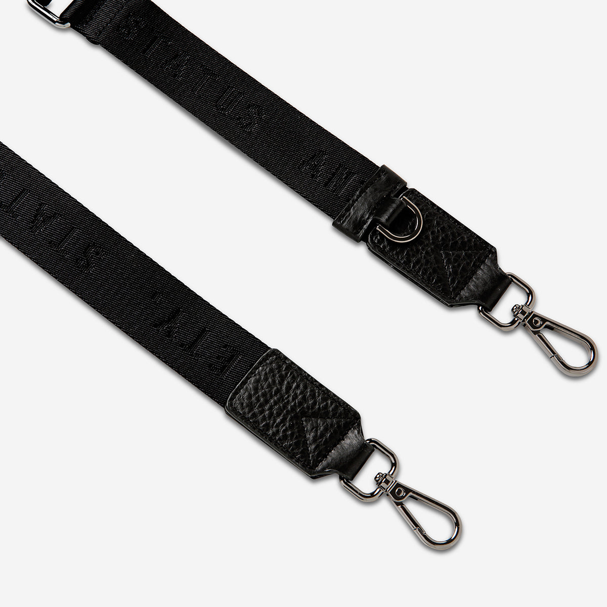 Thin Black Webbed Strap Status Anxiety