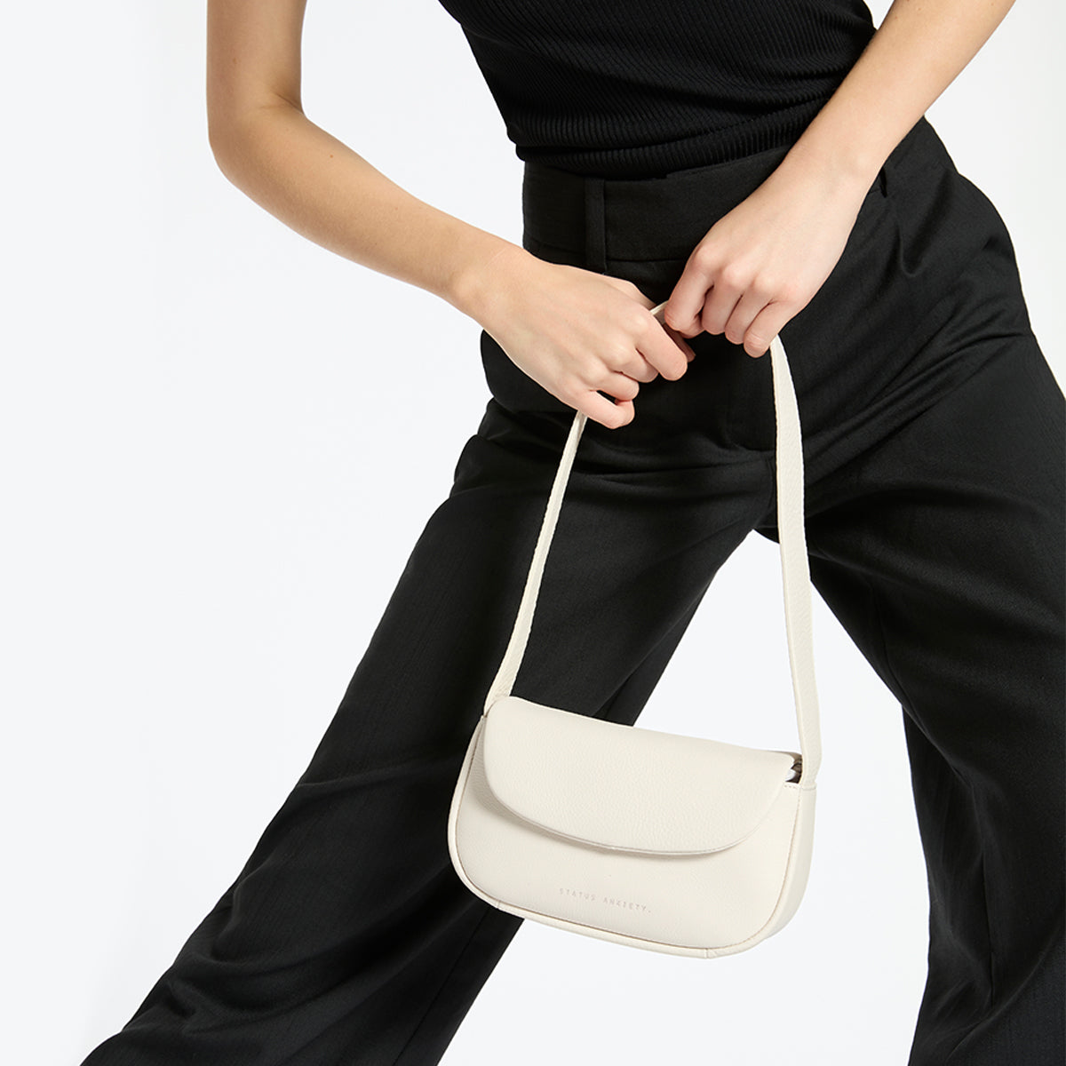 Status Anxiety One of these days Women's Leather Bag Chalk