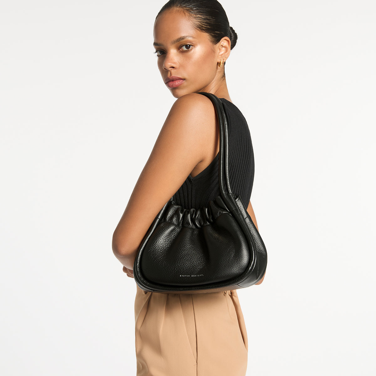 Status Anxiety Ordinary Pleasures Women's Leather Handbag Black