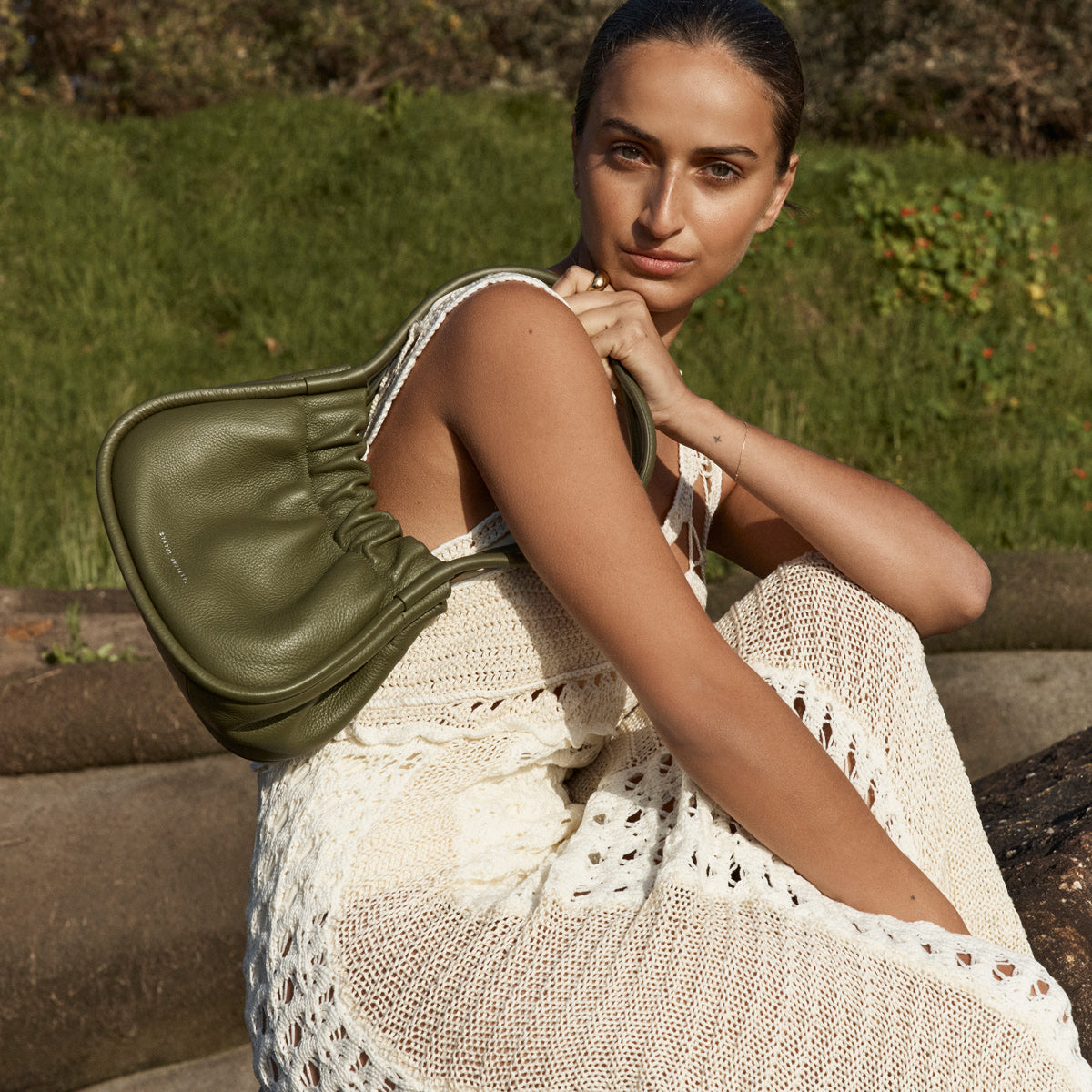 Status Anxiety Ordinary Pleasures Women's Leather Handbag Khaki