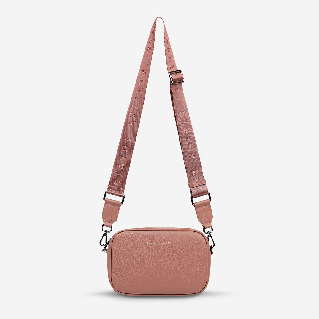 Plunder With Webbed Strap Dusty Rose Crossbody Bag | Status Anxiety®