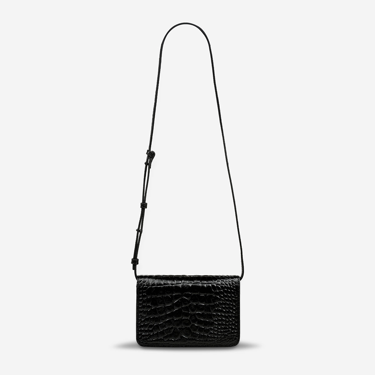Status Anxiety She Burns Women's Leather Bag Black Croc
