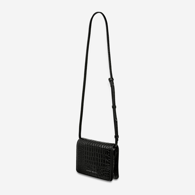 Status Anxiety She Burns Women's Leather Bag Black Croc