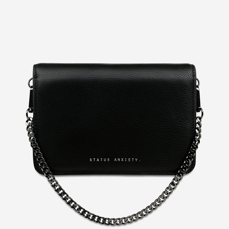 Status Anxiety She Burns Women's Leather Bag Black