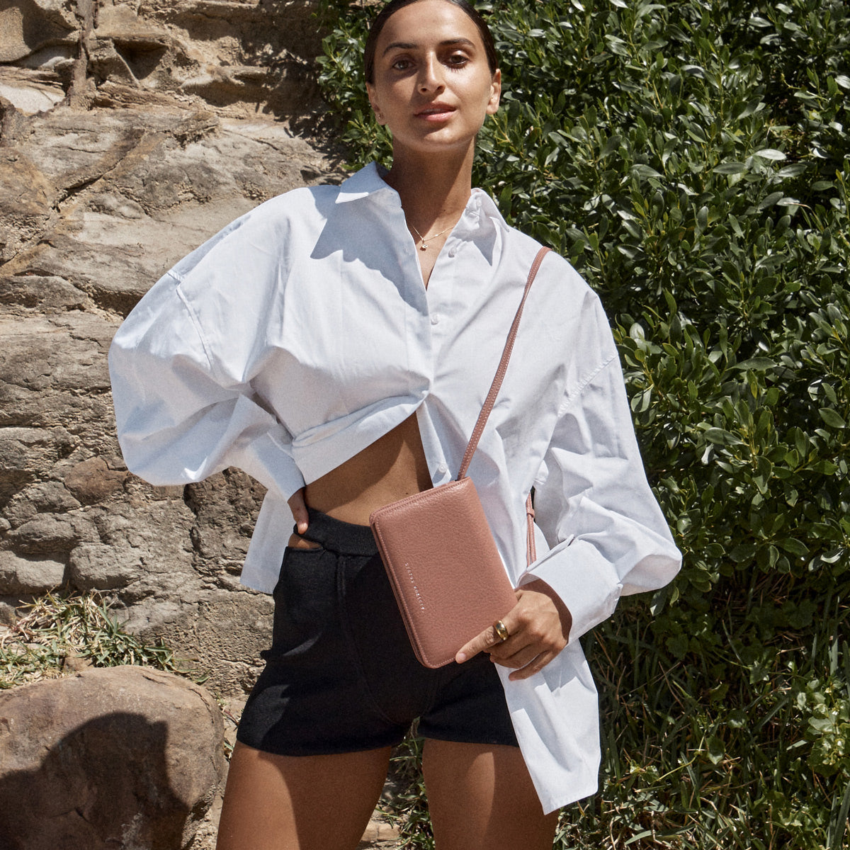 Status Anxiety She Burns Women's Leather Bag Dusty Rose