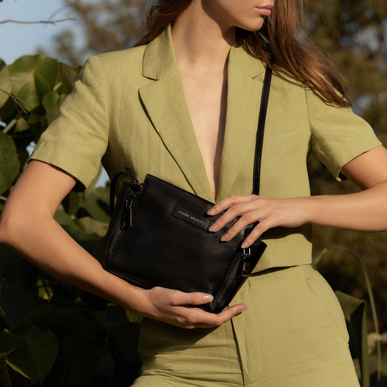 Status Anxiety The Ascendants Women's Leather Bag Black Pebble