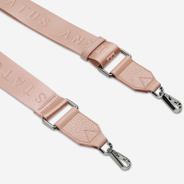 Status Anxiety Dusty Pink Web Strap for Bags