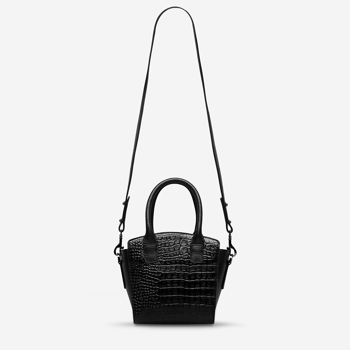 Status Anxiety Worst Behind Us Women's Leather Bag Black Croc