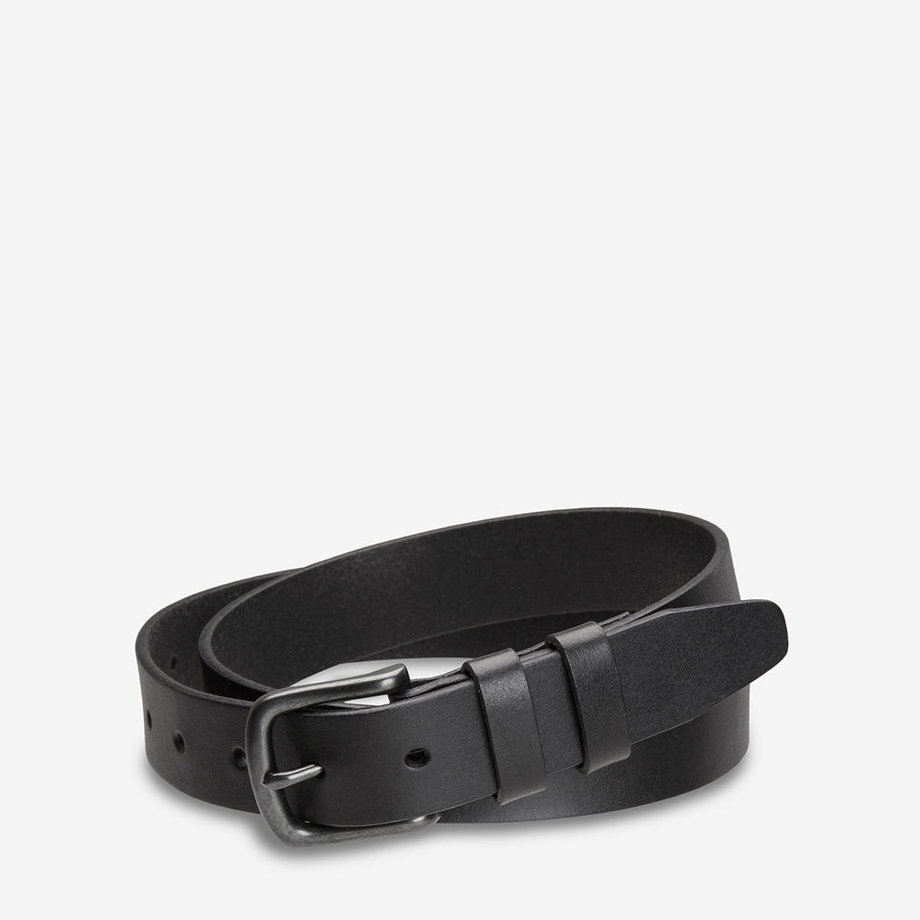 Citizen Men’s Black Leather Belt | Status Anxiety® Official