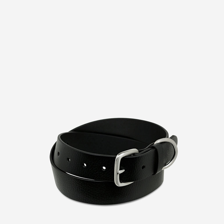 Status Anxiety Disarm Women's Leather Belt Black/Silver