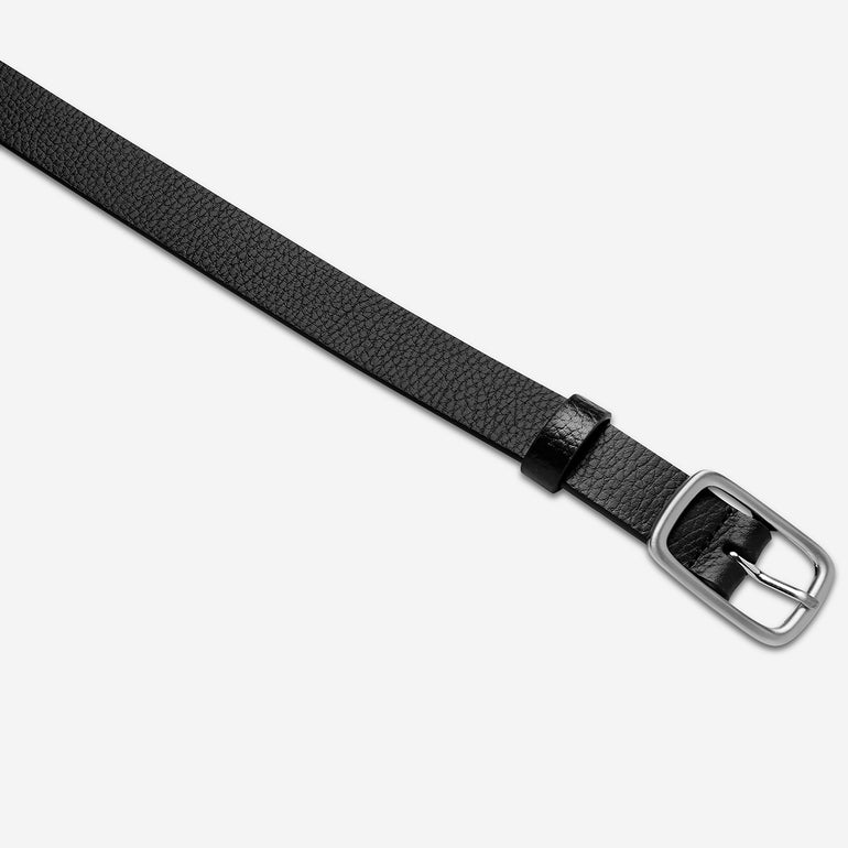 Status Anxiety Nobody's Fault Women's Leather Belt Black/Silver