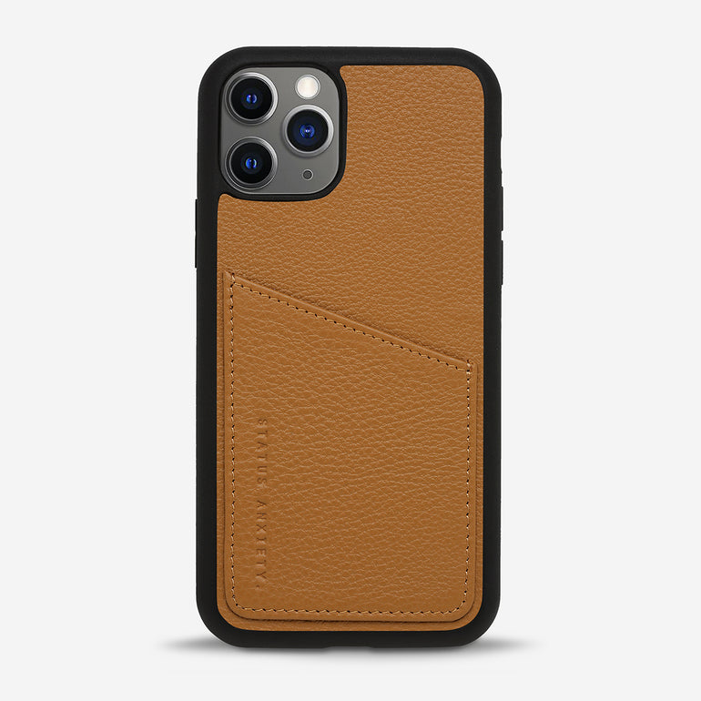 Status Anxiety Who's Who Leather iPhone Cases Tan