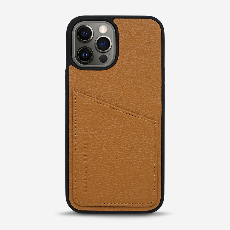 Status Anxiety Who's Who Leather iPhone Cases Tan