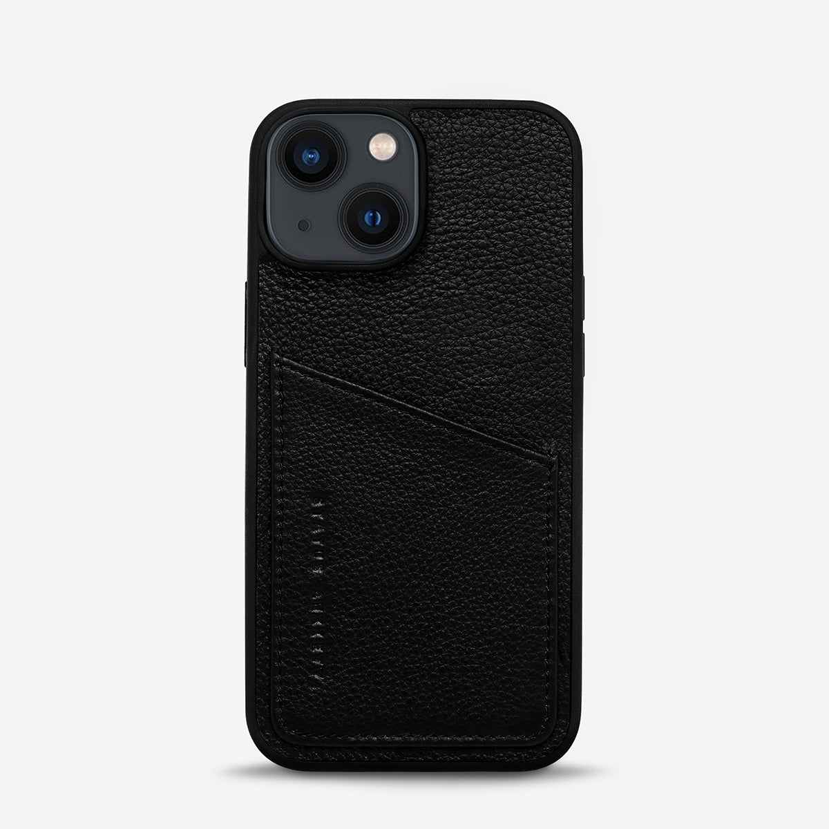 [STATUS ANXIETY]*WHO'S WHO スマホケース*iPhone13/Pro/ProMax Who's Who Black Leather Phone Cases | Status Anxiety®